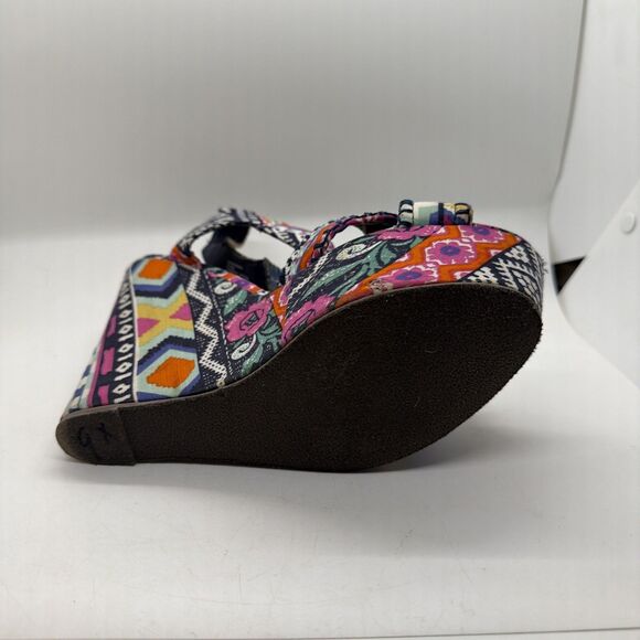 Steve Madden Winonna Wedges Multicolored Platform Sandals Size 8.5M - Picture 13 of 13